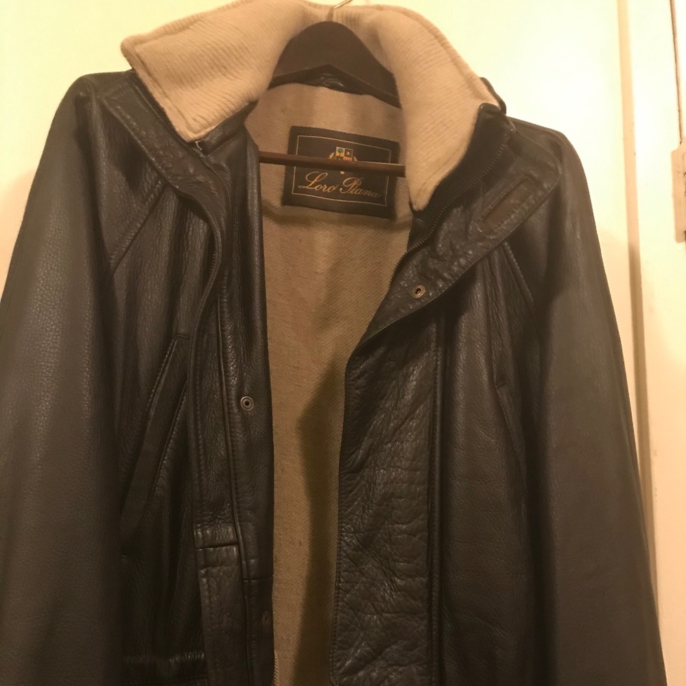 Loro Piana leather jacket Cashmere lined